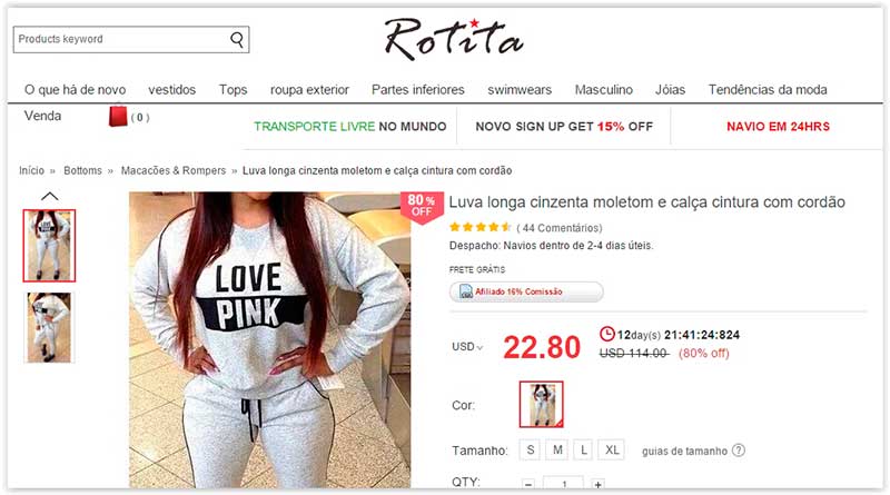 rotita site da china de roupas