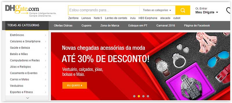 dhgate melhores sites da china 